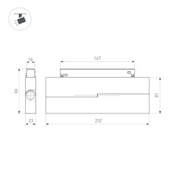 Светильник MAG-ORIENT-FLAT-FOLD-S230-12W Warm3000 (WH, 80 deg, 48V DALI) (Arlight, IP20 Металл, 5 лет) 035858(1) - фото 103541