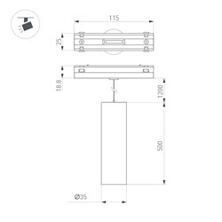 Светильник MAG-VIBE-SPOT-HANG-R35-10W Day4000-MIX (BK, 24 deg, 48V, TUYA) (Arlight, IP20 Металл, 5 лет) 044817 - фото 104848