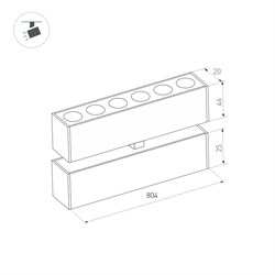 Светильник MAG-DOTS-FOLD-25-S800-24W Warm3000 (BK, 30 deg, 24V) (Arlight, IP20 Металл, 3 года) 034224 - фото 105501