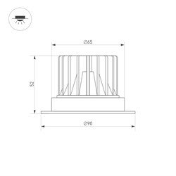 Светильник MS-ATLAS-TRIMLESS-R50-6W Day4000 (WH, 40deg, 230V) (Arlight, IP20 Металл, 5 лет) 037061 - фото 106964