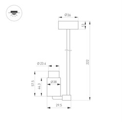 Светильник ART-NEMO-SURFACE-ZOOM-L205-R29.5-2W Warm3000 (BK, 15-45 deg, 24V) (Arlight, IP20 Металл, 5 лет) 049781 - фото 107426