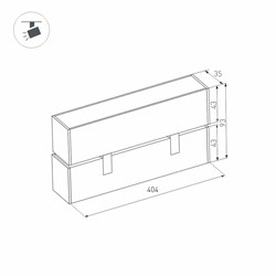 Светильник MAG-FLAT-FOLD-45-S405-12W Warm3000 (WH, 100 deg, 24V) (Arlight, IP20 Металл, 3 года) 026989 - фото 107981