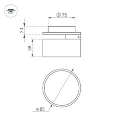 Светильник LGD-POT-BUILT-R85-12W Warm3000 (WH, 100 deg, 230V) (Arlight, IP44 Металл, 5 лет) 045780 - фото 108946