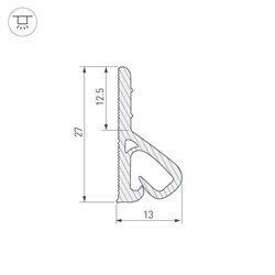 Профиль STRETCH-WALL-TEXTILE-2600 (Arlight, Пластик) 039518 - фото 109071