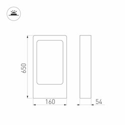 Светильник LGD-PATH-FRAME-H650-7W Warm3000 (BK, 100 deg, 230V) (Arlight, IP65 Металл, 3 года) 021929(1) - фото 109736