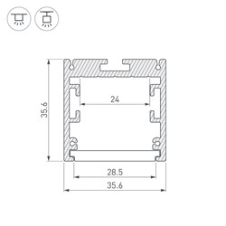 Профиль SL-ARC-3535-TWIST180-500 BLACK (Arlight, Алюминий) 032685 - фото 111678