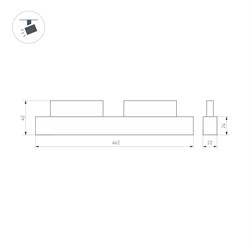 Светильник MAG-ORIENT-LASER-L465-16W Warm3000 (BK, 24 deg, 48V) (Arlight, IP20 Металл, 5 лет) 033618 - фото 112389