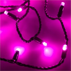 Светодиодная гирлянда ARD-STRING-CLASSIC-10000-BLACK-100LED-FLASH PINK (230V, 7W) (Ardecoled, IP65) 025807 - фото 112481