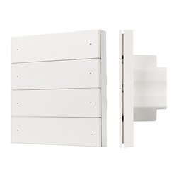INTELLIGENT ARLIGHT Кнопочная панель SMART-DMX512-801-22-8G-8SC-DIM-IN White (230V, 2.4G) (IARL, IP20 Пластик, 5 лет) 037334 - фото 113867