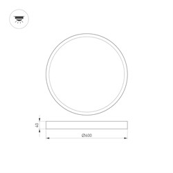 Светильник SP-BASIC-R600-48W Warm3000 (WH, 120 deg, 230V) (Arlight, IP40 Металл, 3 года) 020524(1) - фото 114821