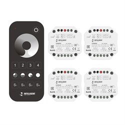 INTELLIGENT ARLIGHT Диммер SMART-SET-TRIAC-601-72-DIM-PD-IN Black (230V, 1x1.5A, x4, ПДУ 10кн, 2.4G) (IARL, IP20 Пластик, 5 лет) 036199 - фото 119779