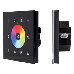 INTELLIGENT ARLIGHT Сенсорная панель DALI-901-11-4G-RGBW-DT6-IN Black (BUS/230V) (IARL, IP20 Пластик, 3 года) 037203 - фото 119939
