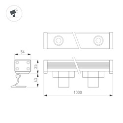 Светодиодный прожектор AR-LINE-1000L-36W-220V Day (Grey, 30 deg) (Arlight, IP65 Металл, 3 года) 024305 - фото 121319