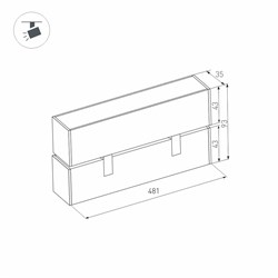 Светильник MAG-LASER-FOLD-45-S480-18W Warm3000 (BK, 15 deg, 24V) (Arlight, IP20 Металл, 3 года) 026978 - фото 121852