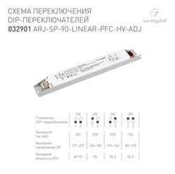 Блок питания ARJ-SP-90-LINEAR-PFC-HV-ADJ (90W, 350-700mA) (Arlight, IP20 Металл, 5 лет) 032901 - фото 123637