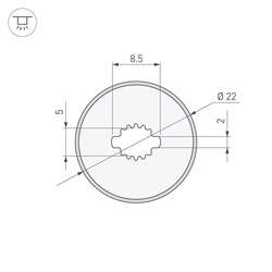 Силиконовый профиль WPH-FLEX-D22-360deg-S8-5m BLACK (Arlight, Силикон) 045866 - фото 124915