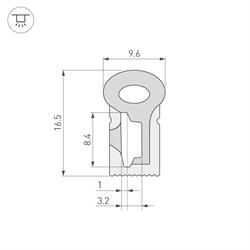 Силиконовый профиль WPH-FLEX-0817-SIDE-S8-10m WHITE (Arlight, Силикон) 040827 - фото 125366