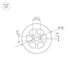 Силиконовый профиль WPH-FLEX-D40-360deg-S10-5m WHITE (Arlight, Силикон) 045869 - фото 125533