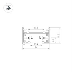 Трек LGD-2TR-TRACK-1000-BK (C) (Arlight, IP20 Металл, 3 года) 022771 - фото 126930