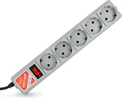 Сетевой фильтр Power Cube SPG-B-15 GREY 5 розеток, 5 метров М07456 - фото 12764