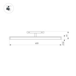 Светильник MAG-ORIENT-TUBE-TURN-L600-20W Warm3000 (WH, 180 deg, 48V) (Arlight, IP20 Металл, 5 лет) 036475 - фото 127671