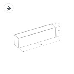 Светильник MAG-DARK-45-L200-6W Warm3000 (BK, 20 deg, 24V) (Arlight, IP20 Металл, 3 года) 034996 - фото 128042