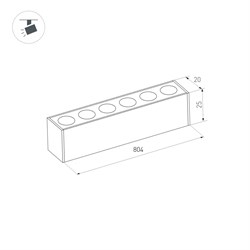 Светильник MAG-DOTS-25-L800-24W Warm3000 (BK, 30 deg, 24V) (Arlight, IP20 Металл, 3 года) 034207 - фото 128760