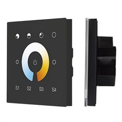 INTELLIGENT ARLIGHT Сенсорная панель DALI-901-11-1G-4SC-MIX-DT8-IN Black (BUS/230V) (IARL, IP20 Пластик, 3 года) 037195 - фото 131272