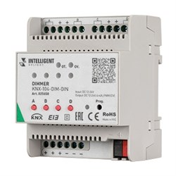 INTELLIGENT ARLIGHT Диммер KNX-104-DIM-DIN (12-24V, 4x4A) (IARL, IP20 Пластик, 2 года) 025658-1 - фото 136411