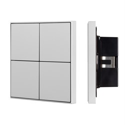 INTELLIGENT ARLIGHT Кнопочная панель KNX-304-23-IN Silver (BUS, Frame) (IARL, IP20 Металл, 2 года) 039666 - фото 138491