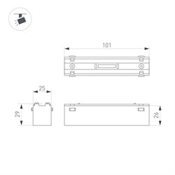 Светильник MAG-VIBE-LASER-L101-6W Day4000 (WH, 24 deg, 48V) (Arlight, IP20 Металл, 5 лет) 044416 - фото 138689