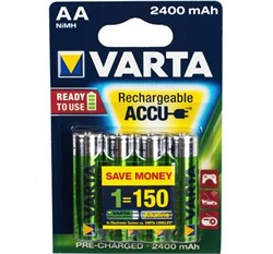 Аккумулятор VARTA Rechargeable RAP LR06/AA 2400mAh 4BL (блистер 4шт) 56756101404 - фото 144350
