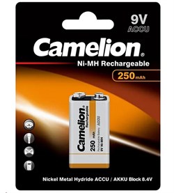 Аккумулятор Camelion 9V 250mAh Ni-Mh BL1 (блистер 1шт) NH-9V250BP1 200000005684 - фото 144357