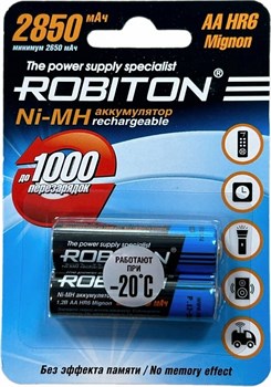Аккумулятор Ni-MH ROBITON 2850MHAA упак200 BL2 10203Б - фото 146039