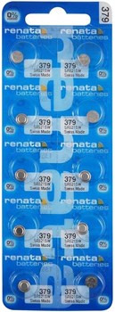 Батарейки серебряно-цинковые RENATA SR521SW 379 BL10 12965Б - фото 146931