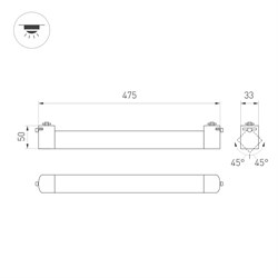 Светильник LGD-NEPTUN-2TR-L475-20W Warm3000 (WH, 100 deg, 230V) (Arlight, IP20 Металл, 5 лет) 051914 - фото 151664