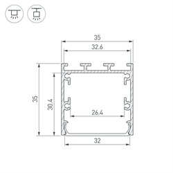 Профиль LINE-M-3535-3000 BLACK (Arlight, Алюминий) 053402 - фото 152678