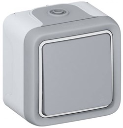 Переключатель  IP55 накладной серый 69711 - фото 16215