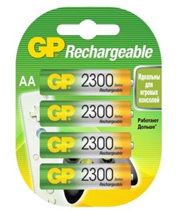 Перезаряжаемые аккумуляторы GP 230AAHC AA, емкость 2200 мАч - 4 шт. в клемшеле GP 230AAHC-2DECRC4 40 8500 - фото 163127