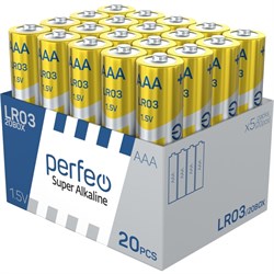 Батарейка Perfeo LR6/20BOX Super Alkaline (блистер 20шт) PF LR6/20BOX - фото 163418