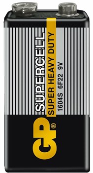 Батарейки GP Supercell 1604S/6F22 SR1 Крона (упак. 10шт) 01156Б - фото 163606