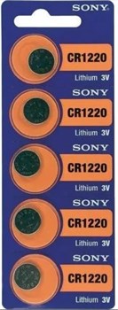 Батарейки литиевые SONY CR1220 BL5 10765Б - фото 165046