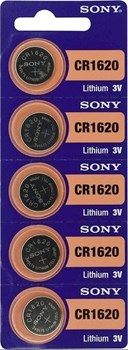 Батарейки литиевые SONY CR1620 BL5 10767Б - фото 165050