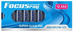 628311 FOCUSray SUPER ALKALINE ААА LR03/BOX10 1/24/48 батарейка (блистер 10шт) 628311 - фото 165363