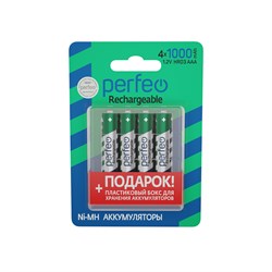 Perfeo AAA1000mAh/4BL+BOX  Аккумулятор PF AAA1000/4BL+BOX - фото 166043