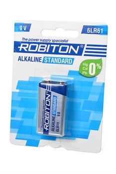 ROBITON STANDARD 6LR61 9V BL1 (блистер 1шт) 12288-1 - фото 166629