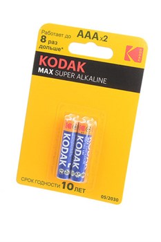 Kodak MAX Super Alkaline LR03 BL2(блистер 2шт) 12676-1 - фото 168371