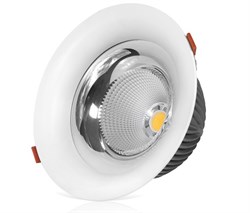 КОРПУС встраиваемого светильника DL-LED SM-D2008-35W 50гр. d=200мм (врезное-180мм) h=105mm   2000000326979 - фото 17119