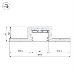 Гипсокартонный Модуль ARL-LINE-50-2000 (ГКЛ 9.5мм) (Arlight, -) 023432-1 - фото 173002