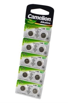 Батарейки алкалиновые Camelion AG7-BP10(0%Hg) AG 7 395 BL10 14989Б - фото 19745